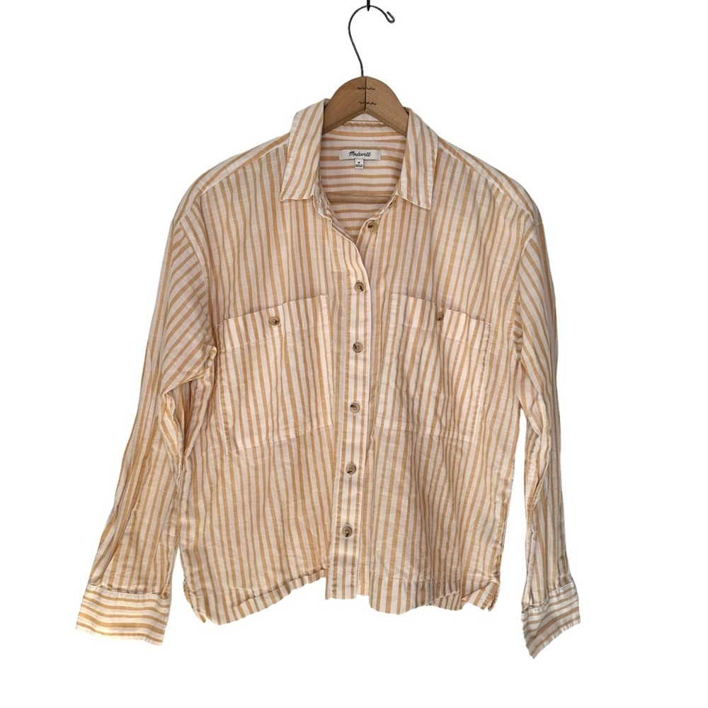 Madewell | Boxy Workwear Shirt in Stripe - Picture 2 of 8